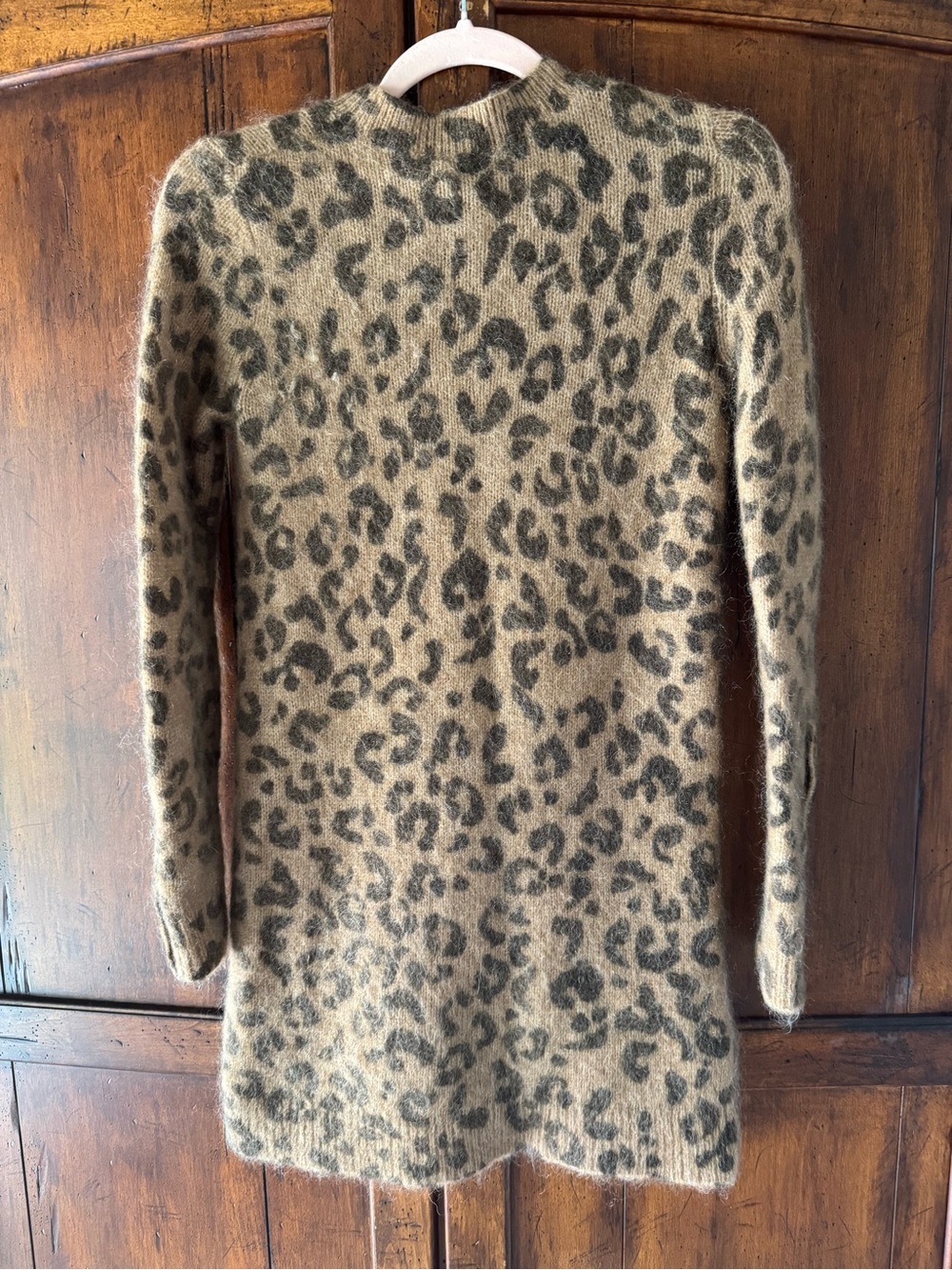 Sezane Fanie Sweater Dress Leopard XS - Picture 6 of 7